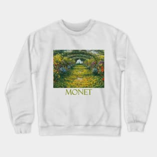 Garden at Giverny, Arches by Claude Monet Crewneck Sweatshirt